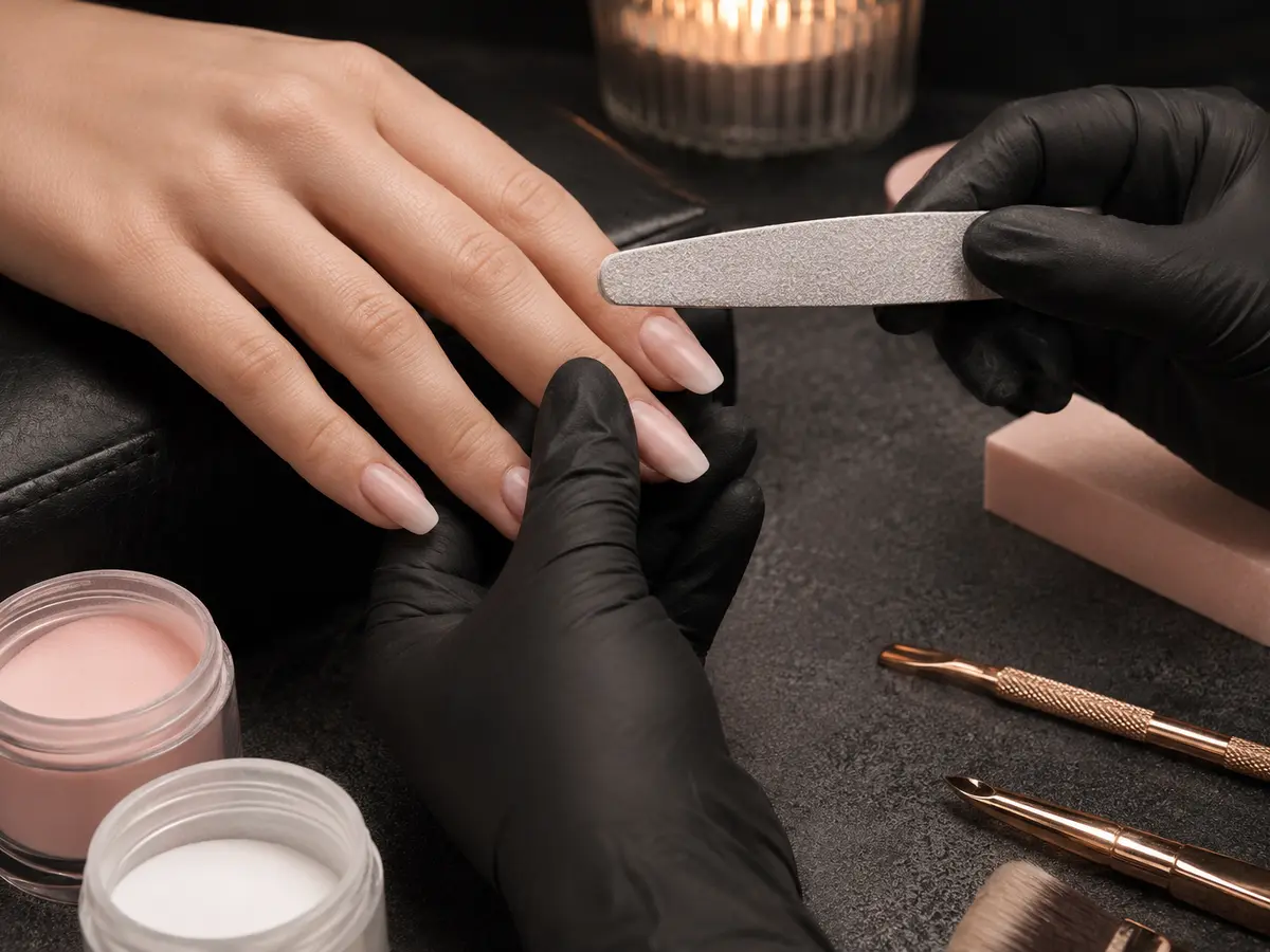 Acrylic refill nail maintenance