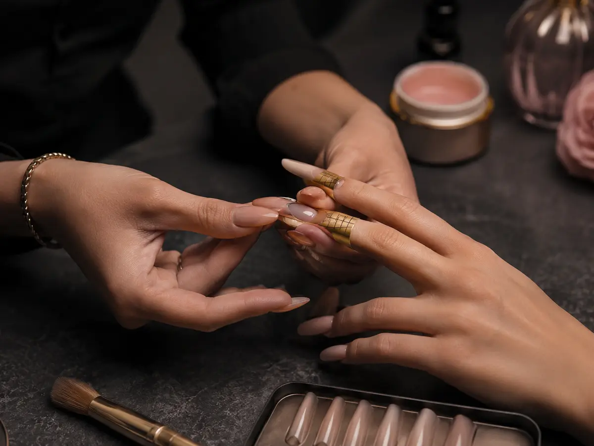 Nail extensions with elegant shaping